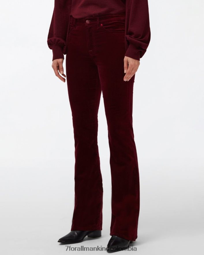 vestir 7 for All Mankind lisha de terciopelo en cabernet JBNRD425