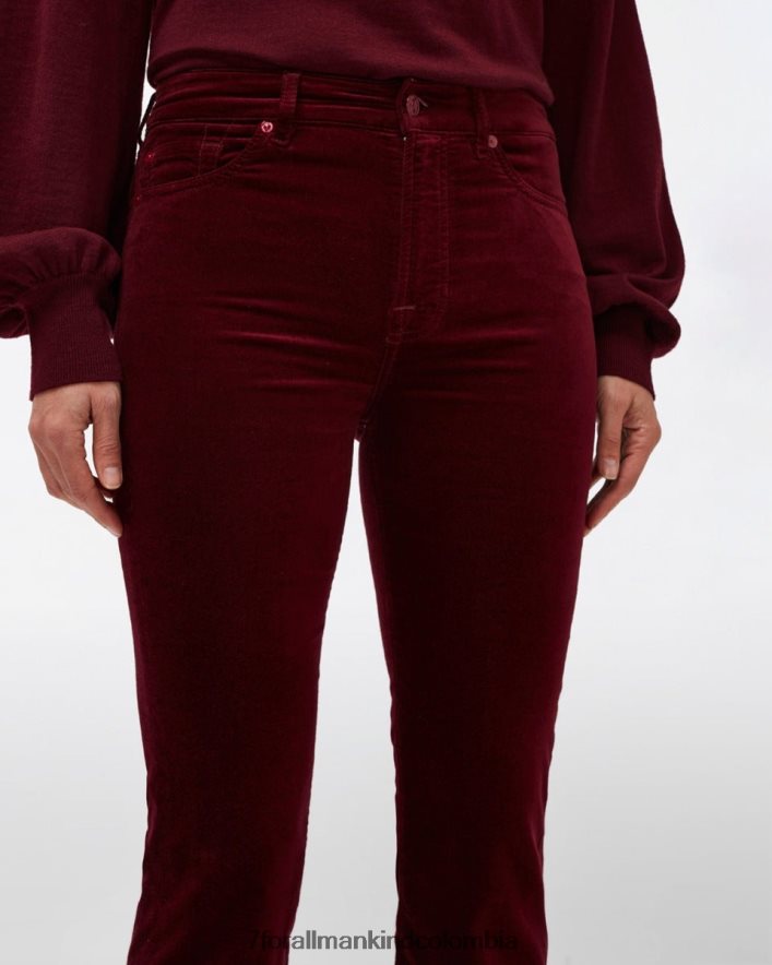 vestir 7 for All Mankind lisha de terciopelo en cabernet JBNRD425