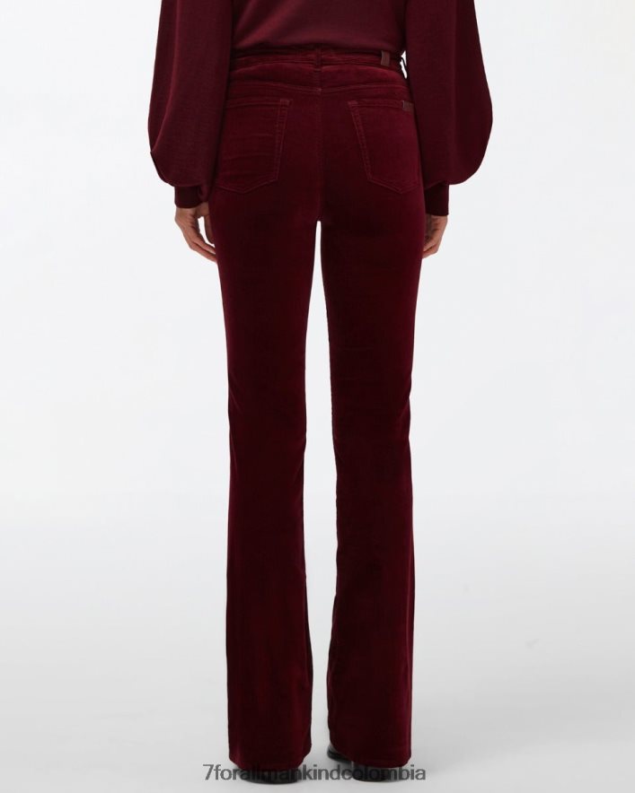 vestir 7 for All Mankind lisha de terciopelo en cabernet JBNRD425