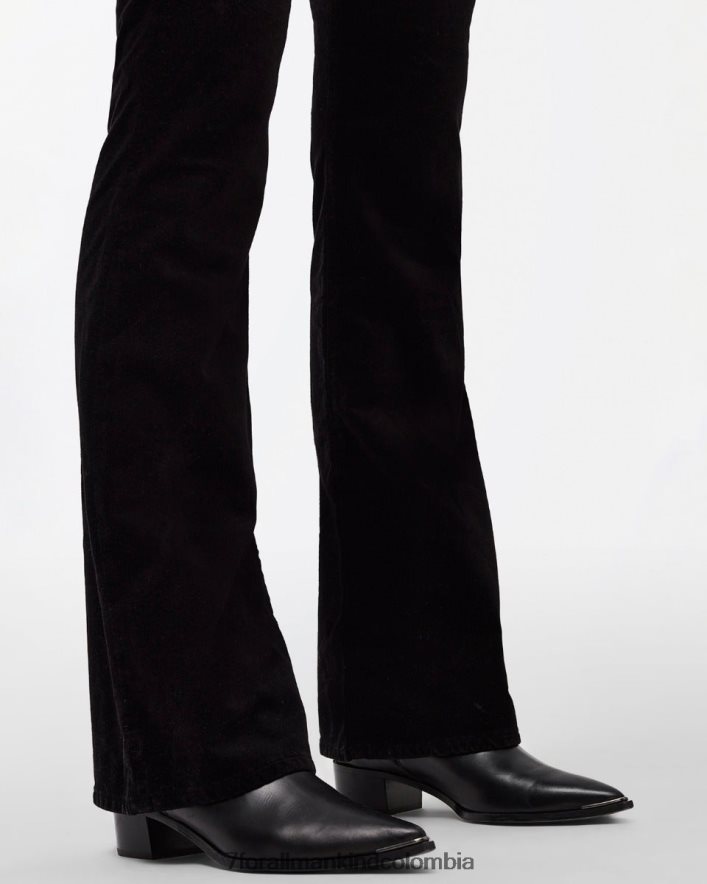 vestir 7 for All Mankind lisha de terciopelo en negro JBNRD424