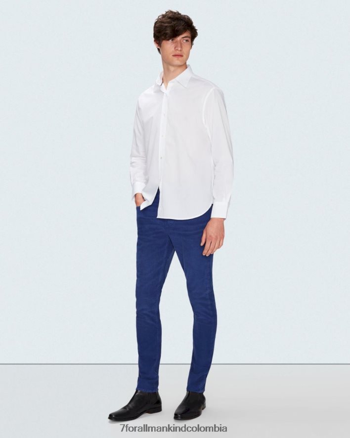 vestir 7 for All Mankind pana cónica delgada en azul eléctrico JBNRD808