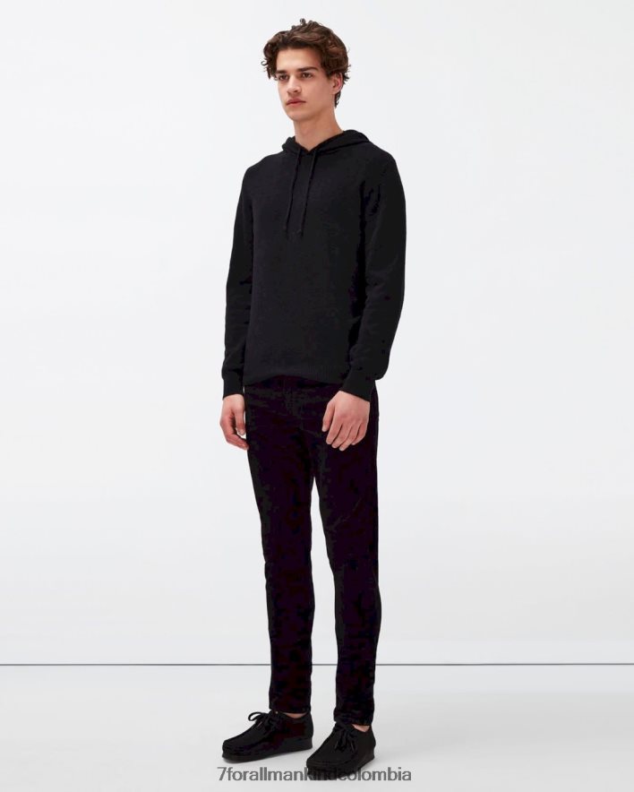vestir 7 for All Mankind pana cónica delgada en negro JBNRD796