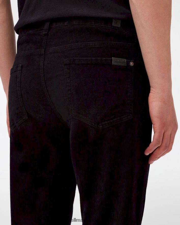 vestir 7 for All Mankind pana cónica delgada en negro JBNRD796