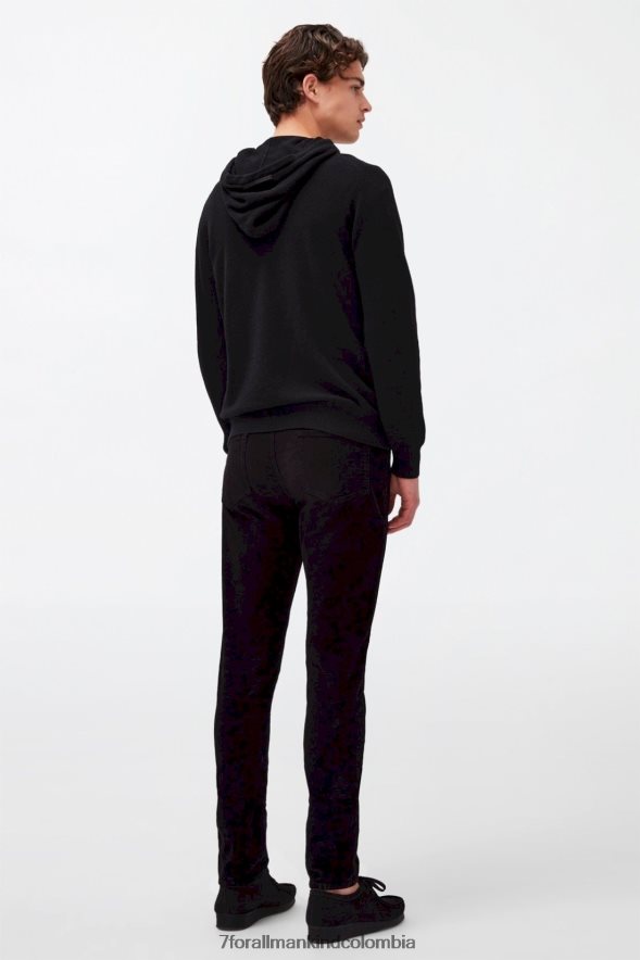 vestir 7 for All Mankind pana cónica delgada en negro JBNRD796