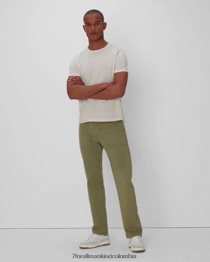 vestir 7 for All Mankind pantalón de sarga en ejército ligero JBNRD809