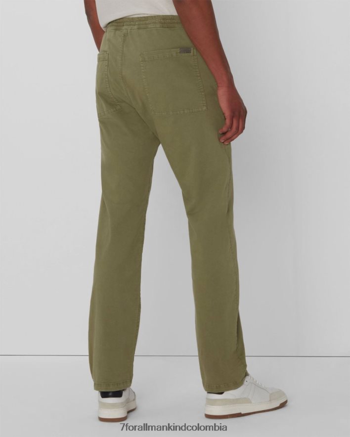 vestir 7 for All Mankind pantalón de sarga en ejército ligero JBNRD809