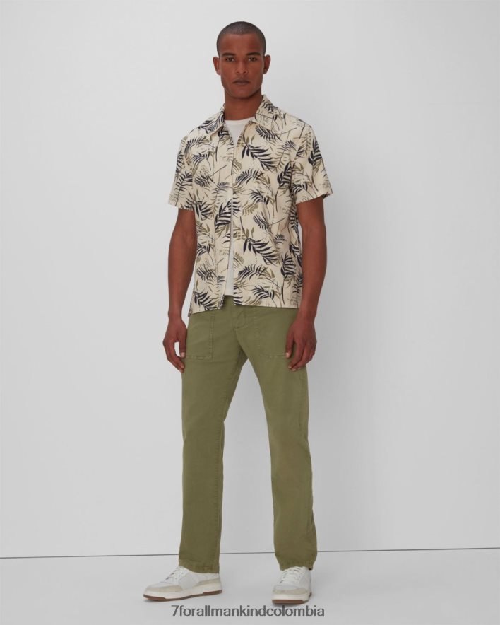 vestir 7 for All Mankind pantalón de sarga en ejército ligero JBNRD809