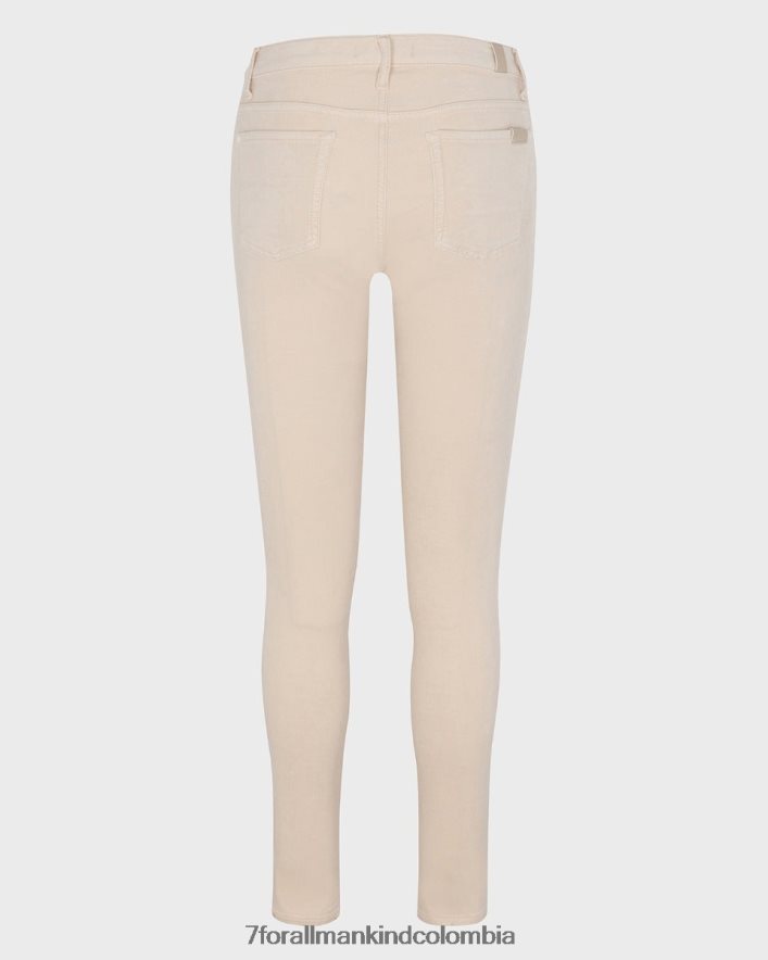 vestir 7 for All Mankind skinny de terciopelo de talle alto en blanco invierno JBNRD423