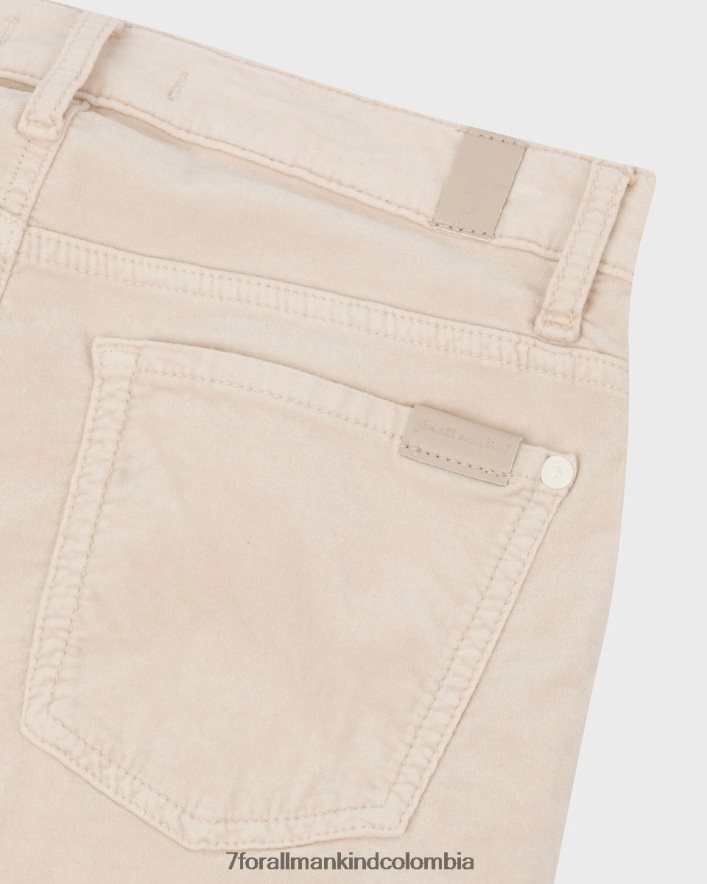 vestir 7 for All Mankind skinny de terciopelo de talle alto en blanco invierno JBNRD423