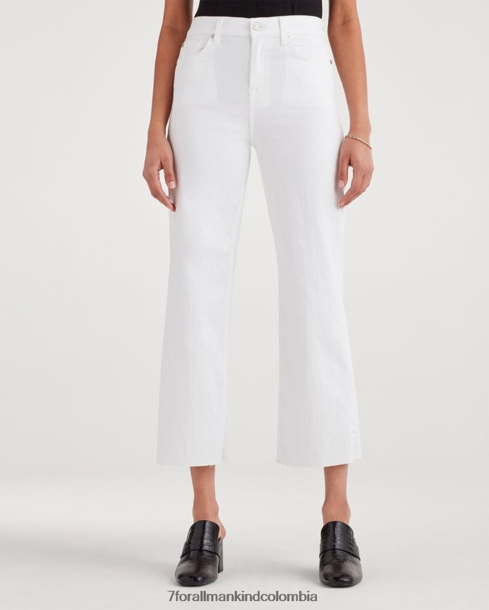 vestir 7 for All Mankind Alexa recortada con dobladillo cortado en pasarela blanca JBNRD127