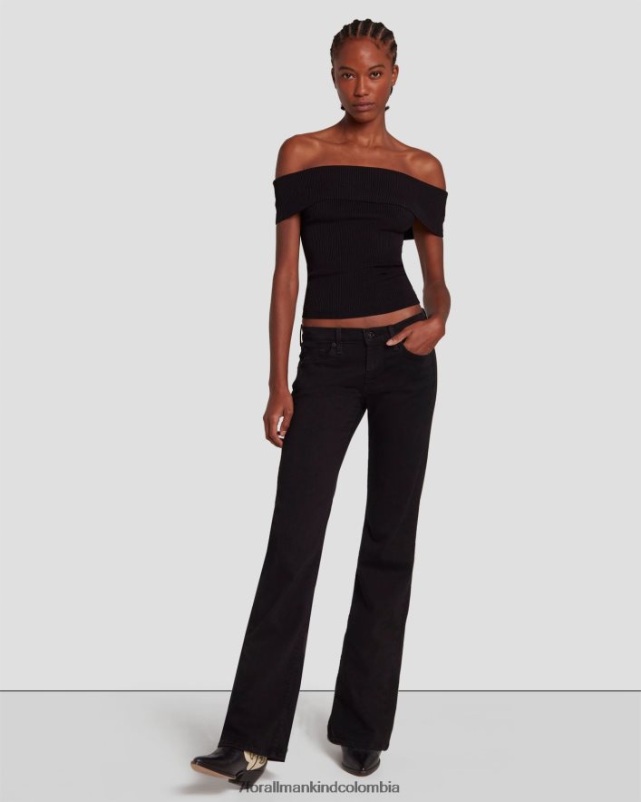 vestir 7 for All Mankind B(air) bootcut original en negro lavado JBNRD17
