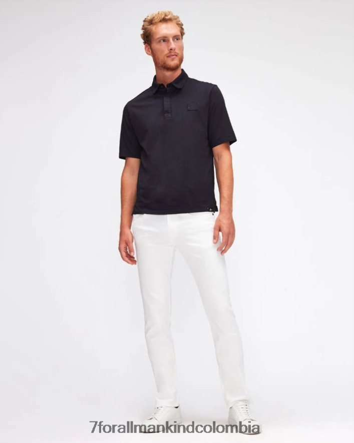 vestir 7 for All Mankind Bolsillo limpio y delgado de alto rendimiento en blanco JBNRD539