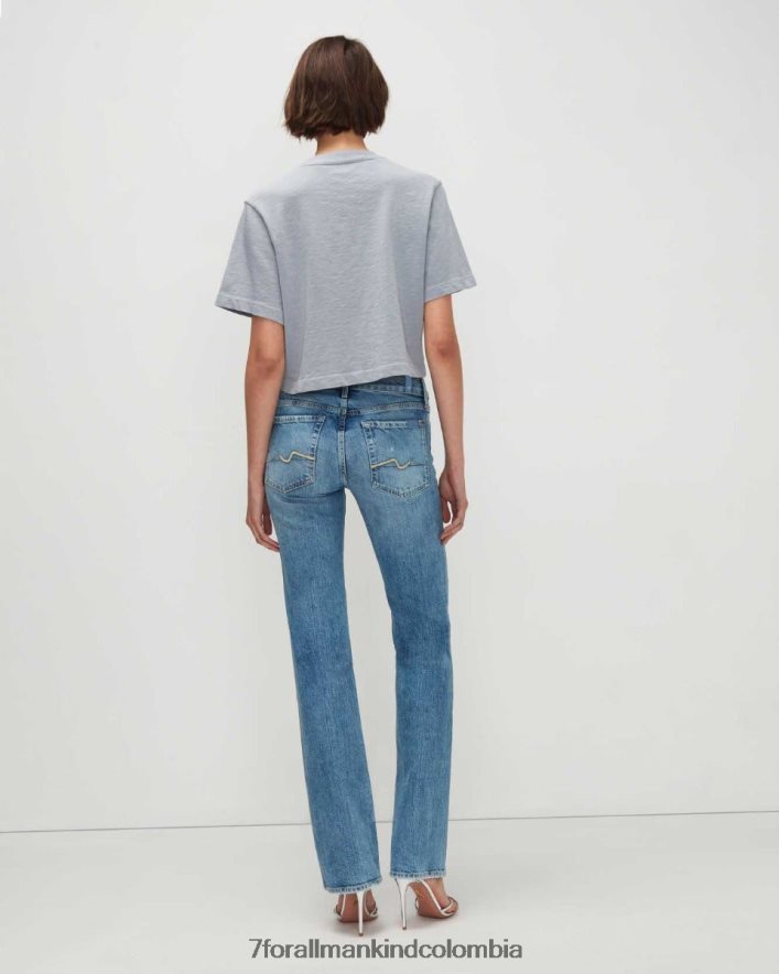 vestir 7 for All Mankind Bootcut original de denim de belleza con destrucción en hoja de parra. JBNRD147