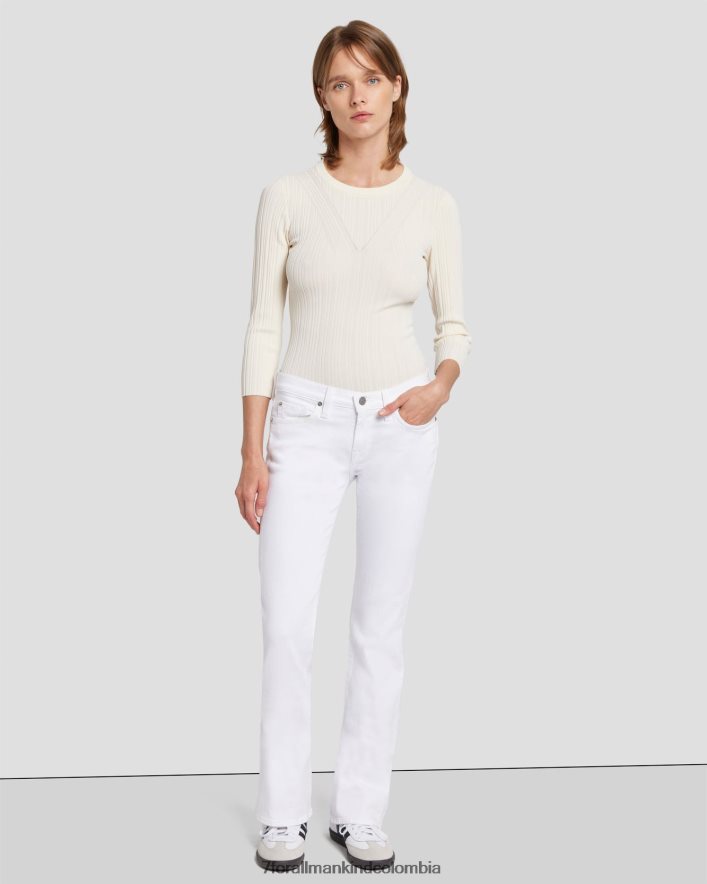 vestir 7 for All Mankind Bootcut original de sarga rota en blanco JBNRD19