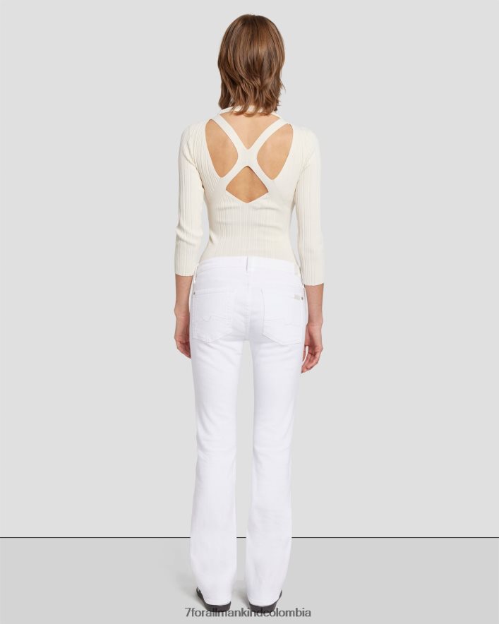 vestir 7 for All Mankind Bootcut original de sarga rota en blanco JBNRD19
