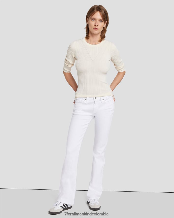 vestir 7 for All Mankind Bootcut original de sarga rota en blanco JBNRD19