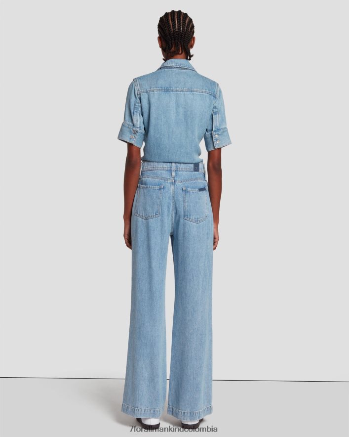 vestir 7 for All Mankind Dojo moderno de mezclilla lustre sin medida en azul volcán JBNRD135