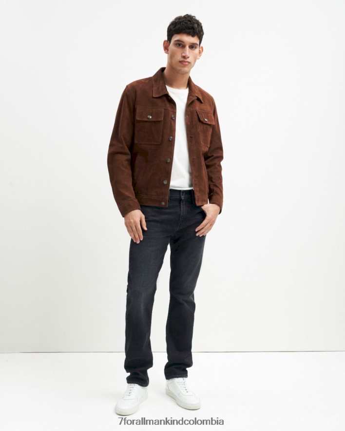 vestir 7 for All Mankind Garabato delgado en negro piñón JBNRD571