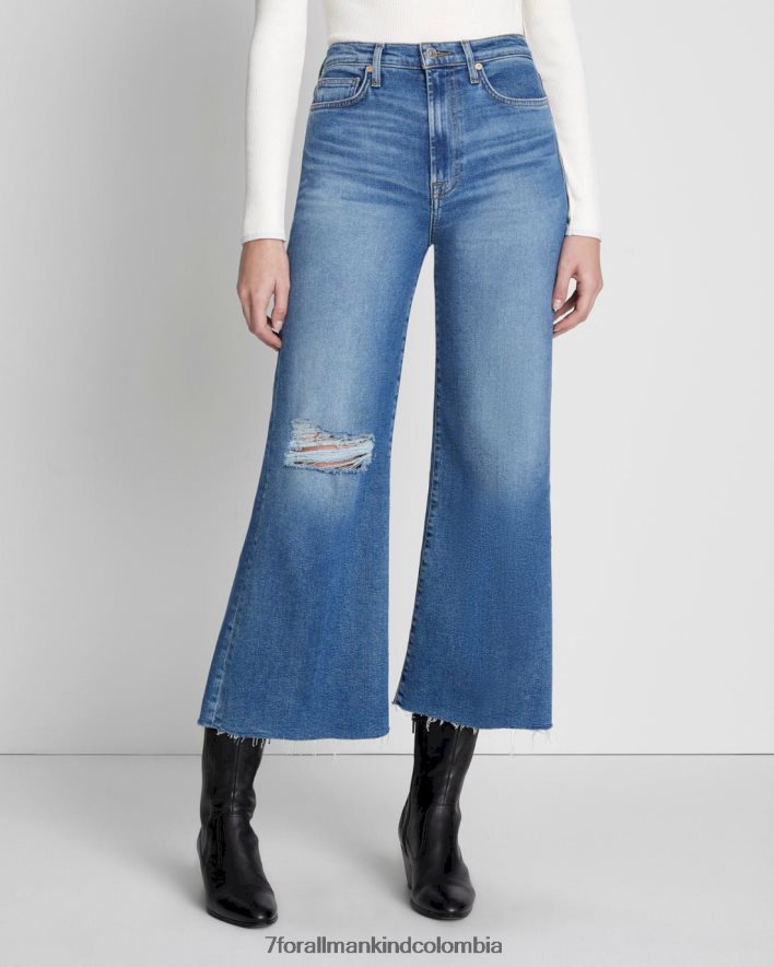 vestir 7 for All Mankind Jo recortada de talle ultra alto vintage de lujo en Lyme JBNRD125