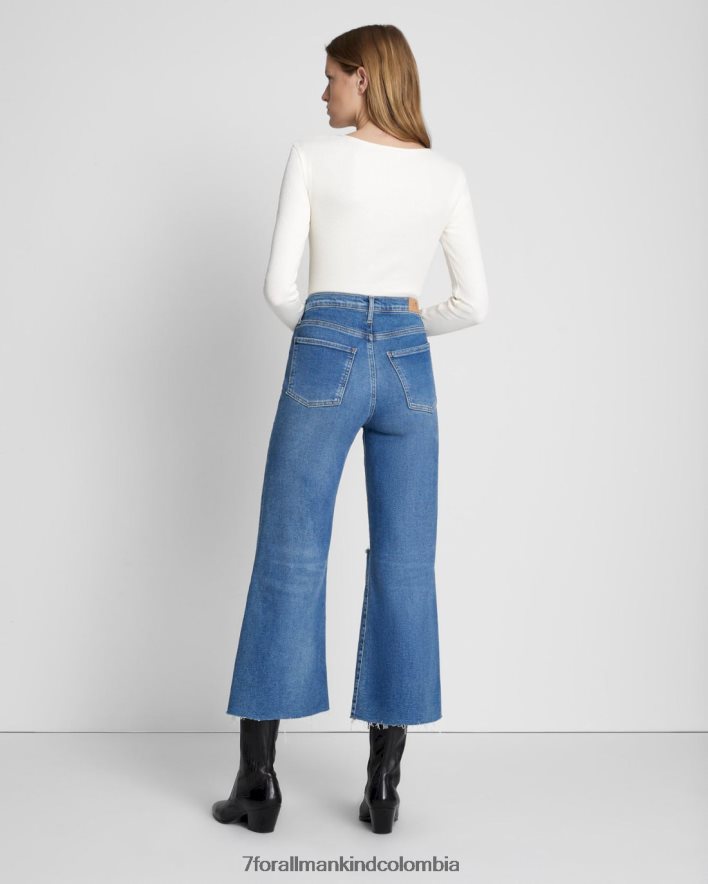 vestir 7 for All Mankind Jo recortada de talle ultra alto vintage de lujo en Lyme JBNRD125