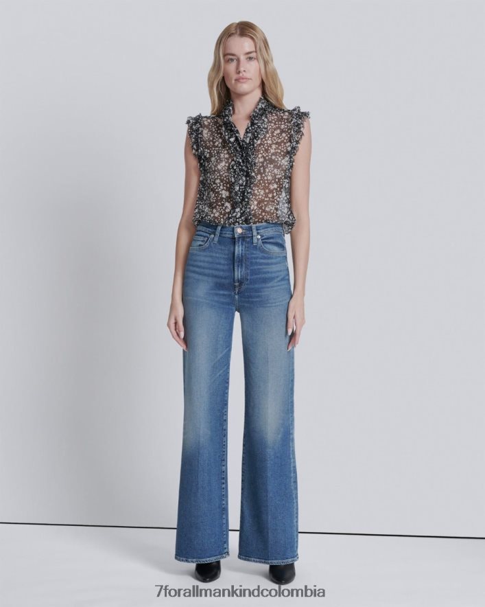 vestir 7 for All Mankind Jo vintage de lujo de gran altura en petunia JBNRD161