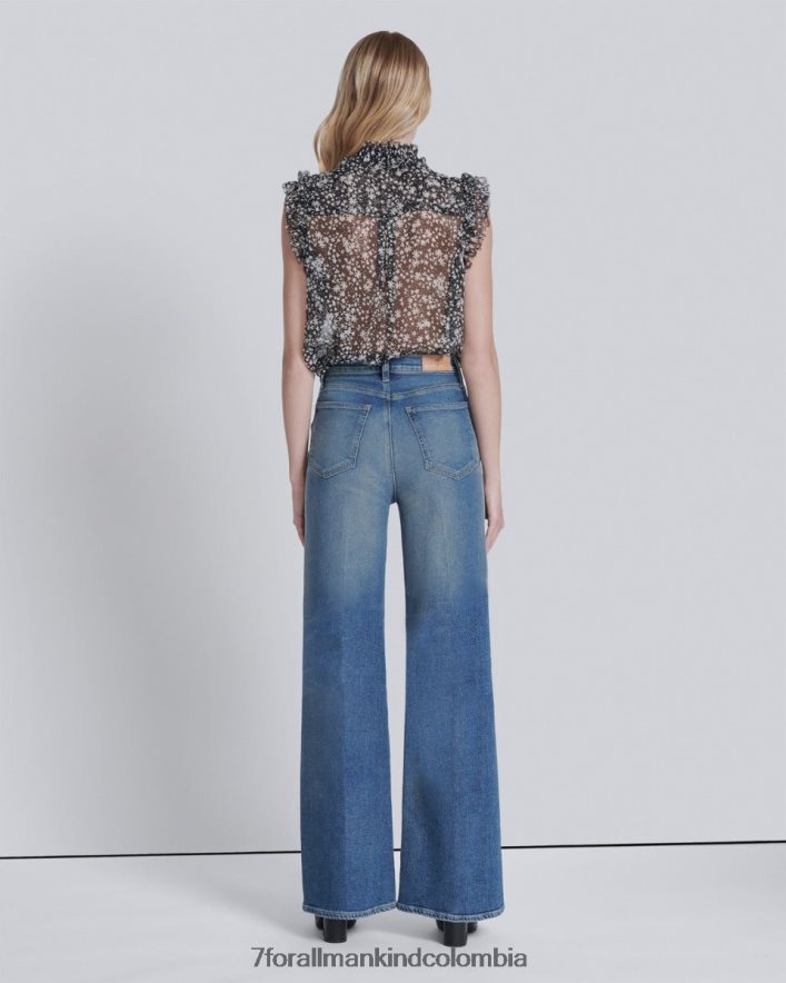 vestir 7 for All Mankind Jo vintage de lujo de gran altura en petunia JBNRD161