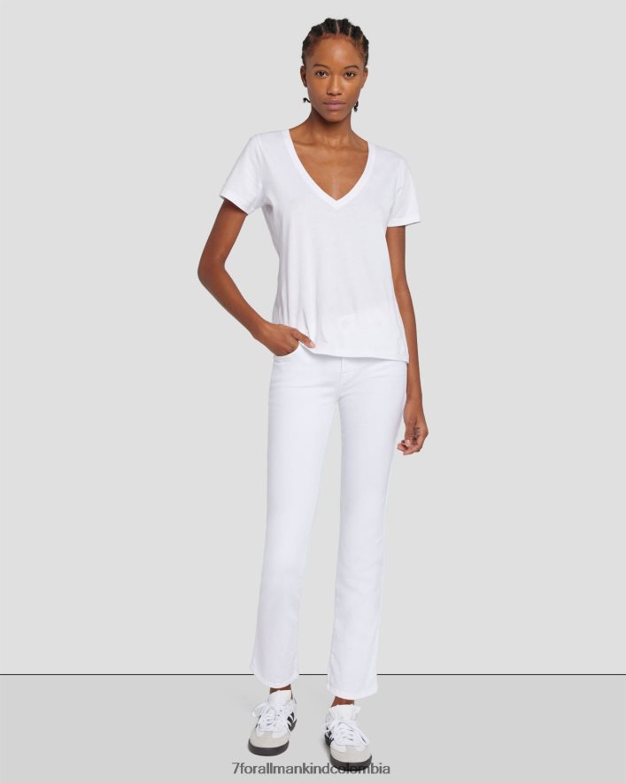 vestir 7 for All Mankind Kimmie corte recto en blanco limpio JBNRD15