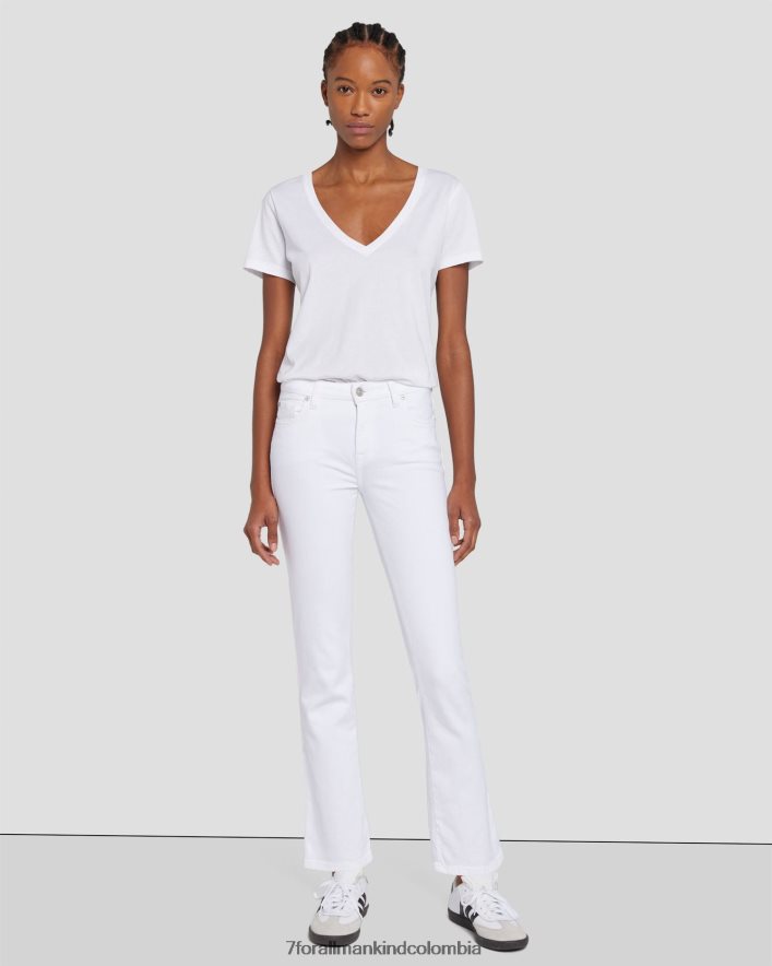 vestir 7 for All Mankind Kimmie corte recto en blanco limpio JBNRD15