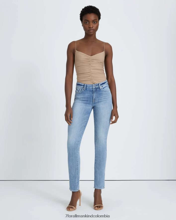 vestir 7 for All Mankind Kimmie de sarga rota recta en brezo JBNRD163