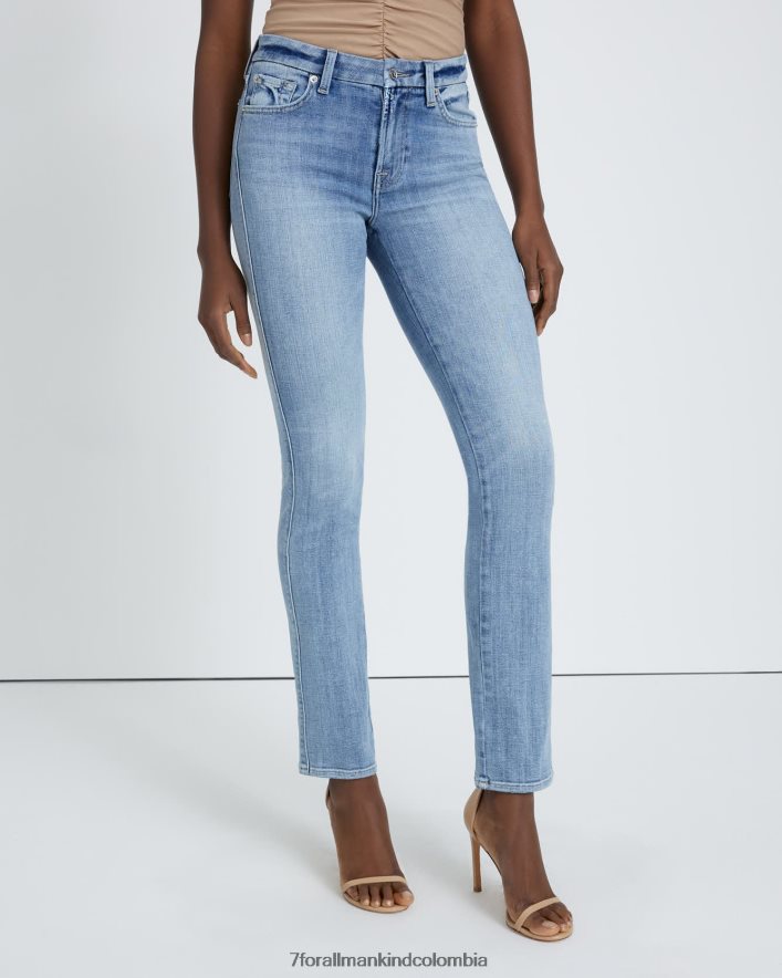 vestir 7 for All Mankind Kimmie de sarga rota recta en brezo JBNRD163