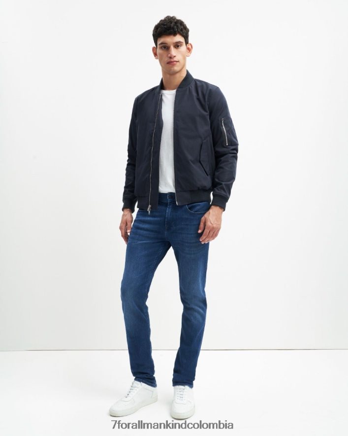 vestir 7 for All Mankind Luxe Performance Plus Slimmy Tapered en azul medio JBNRD495