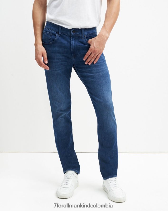 vestir 7 for All Mankind Luxe Performance Plus Slimmy Tapered en azul medio JBNRD495