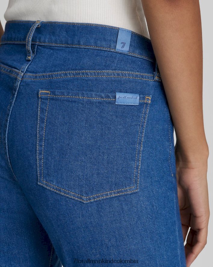 vestir 7 for All Mankind Pantalón acampanado de tiro bajo sin filtro en color aguamarina JBNRD236
