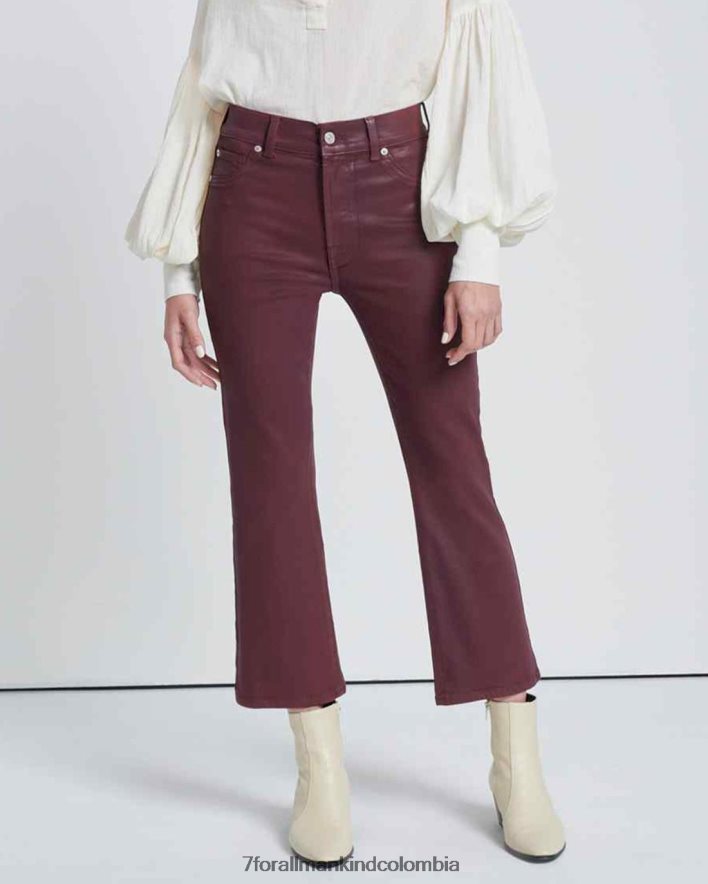 vestir 7 for All Mankind Pantalón ajustado de talle alto en color óxido rubí revestido JBNRD303