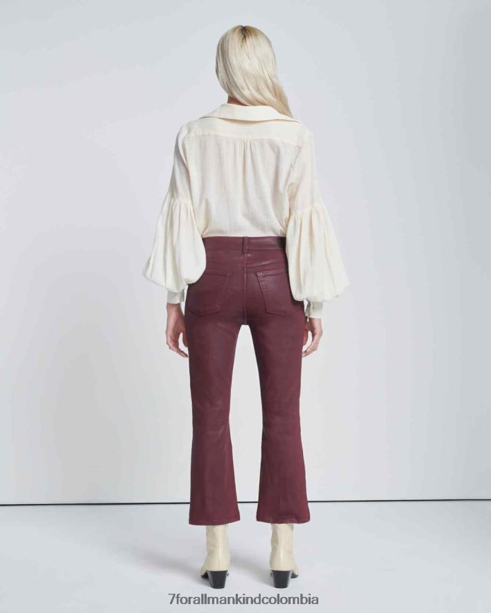 vestir 7 for All Mankind Pantalón ajustado de talle alto en color óxido rubí revestido JBNRD303