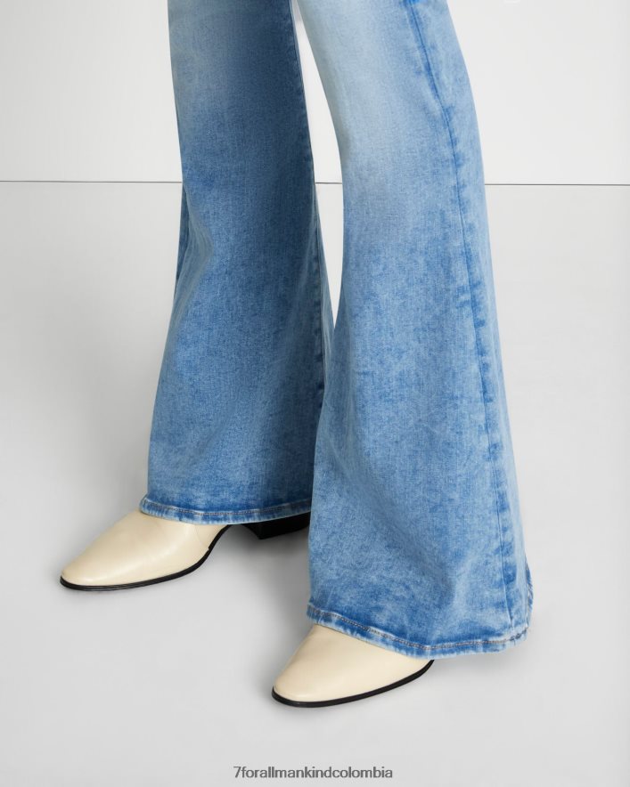 vestir 7 for All Mankind Pantalón de campana ajustado de tiro muy alto sin filtro en Merton JBNRD79