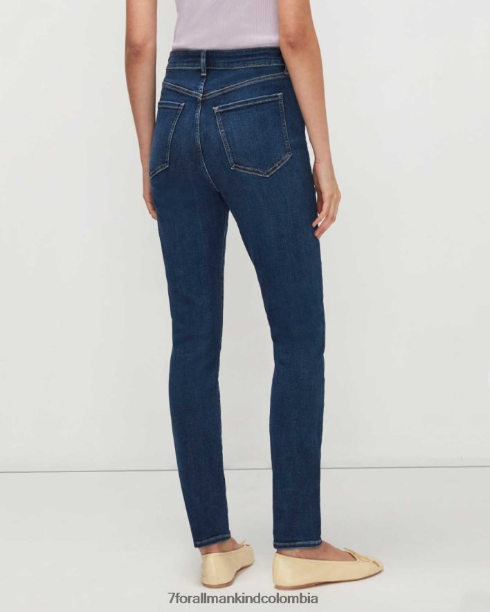 vestir 7 for All Mankind Pantalón pitillo azul Sophie de talle muy alto sin filtro JBNRD192