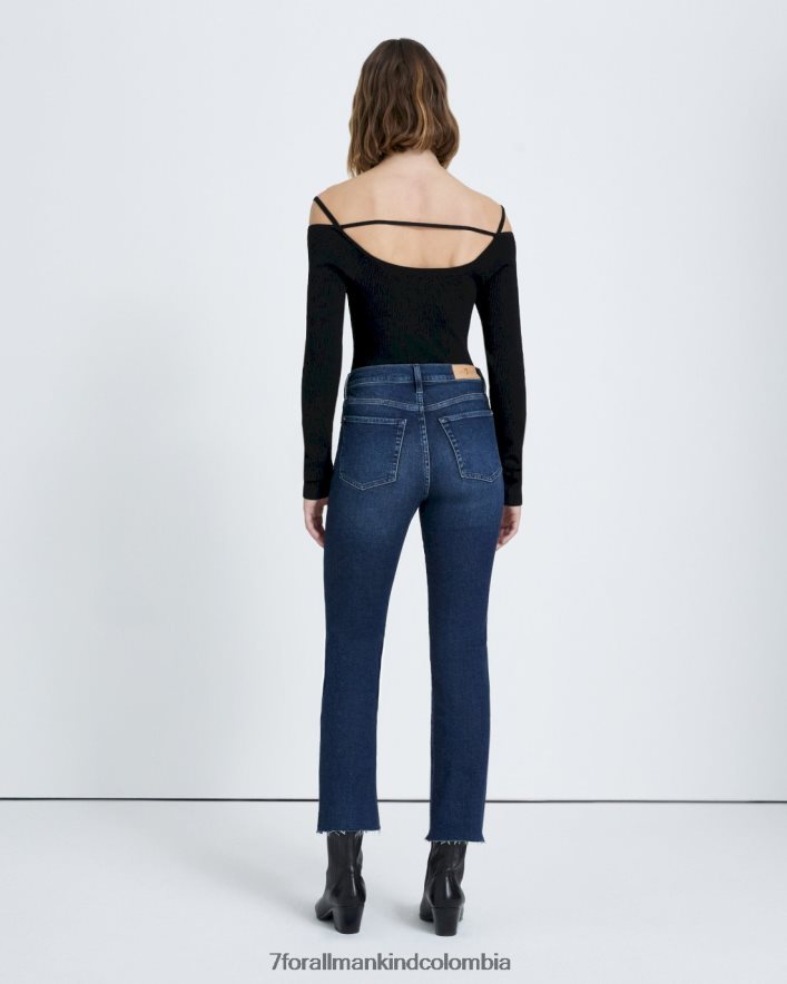 vestir 7 for All Mankind Pantalón pitillo de talle alto vintage de lujo en blueland JBNRD180
