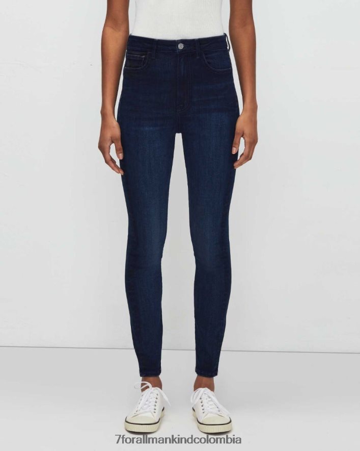 vestir 7 for All Mankind Pantalón pitillo de talle muy alto sin filtro en mariposa JBNRD178