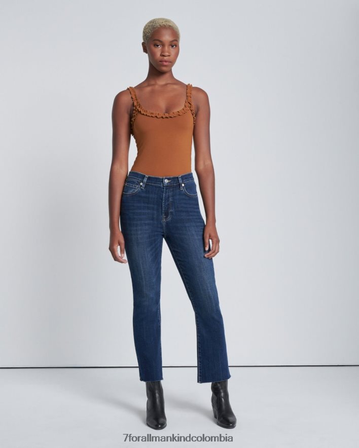 vestir 7 for All Mankind Pantalón slim de talle alto y sarga rota con Mad Hatter JBNRD128