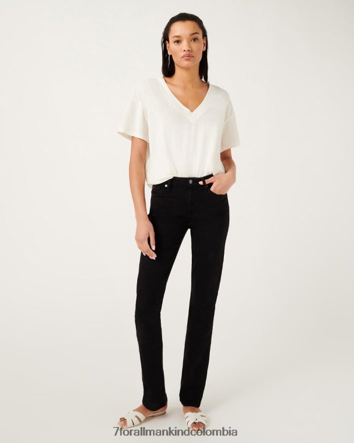 vestir 7 for All Mankind Pantalón vaquero recto en negro Kimmie de b(air) JBNRD123