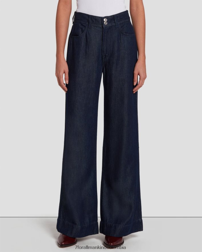 vestir 7 for All Mankind Pantalones dojo de denim lustre sin sastre con lavado oscuro JBNRD2