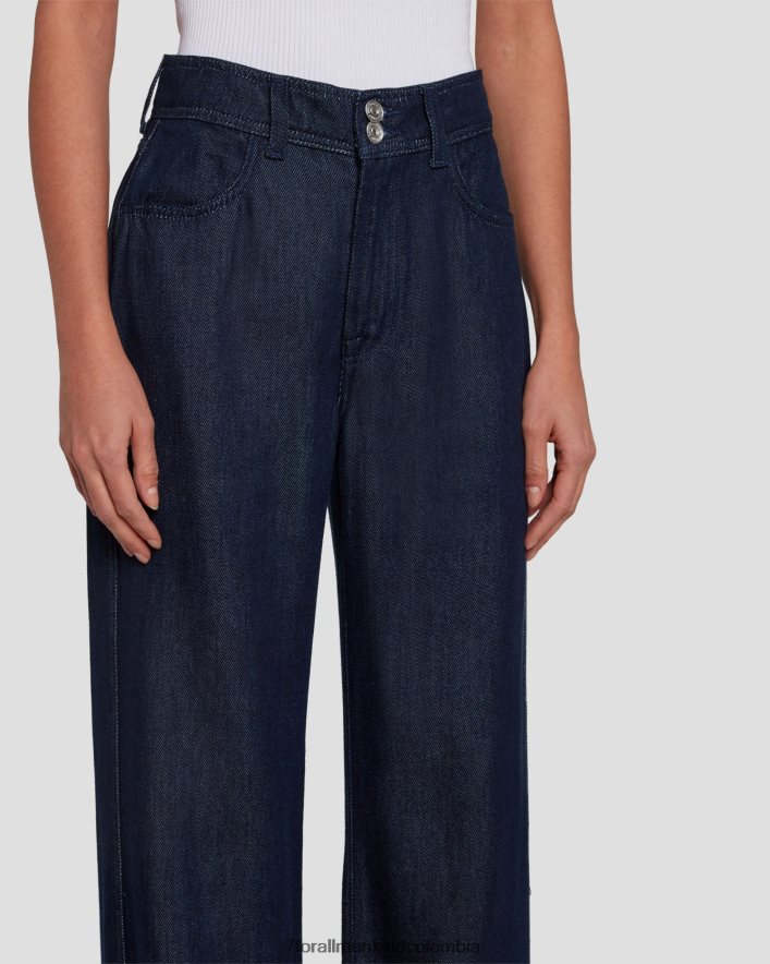 vestir 7 for All Mankind Pantalones dojo de denim lustre sin sastre con lavado oscuro JBNRD2