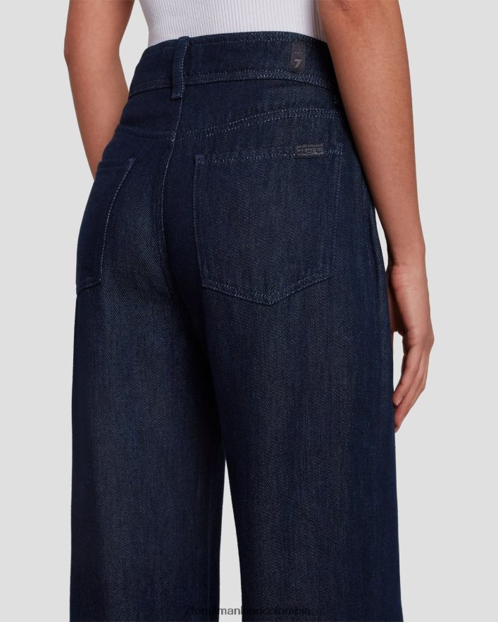 vestir 7 for All Mankind Pantalones dojo de denim lustre sin sastre con lavado oscuro JBNRD2