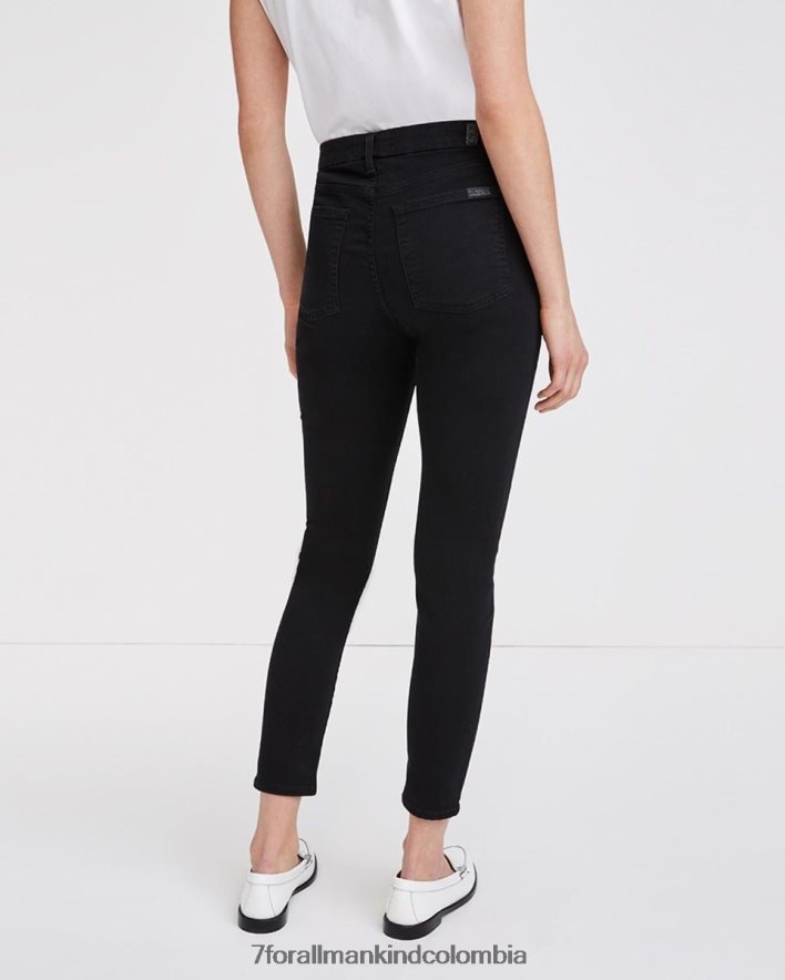 vestir 7 for All Mankind Pantalones pitillo negros de talle alto de b(air) JBNRD122