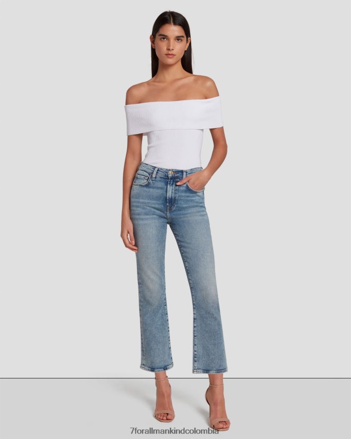 vestir 7 for All Mankind Patada delgada de cintura alta vintage de lujo hecha a mano JBNRD136
