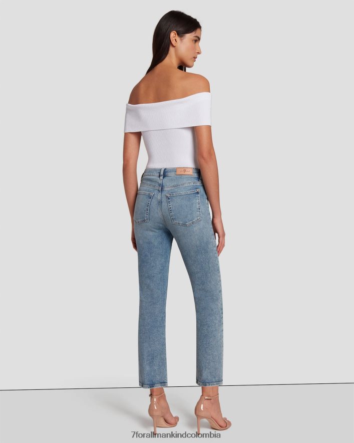 vestir 7 for All Mankind Patada delgada de cintura alta vintage de lujo hecha a mano JBNRD136