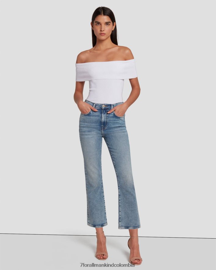 vestir 7 for All Mankind Patada delgada de cintura alta vintage de lujo hecha a mano JBNRD136