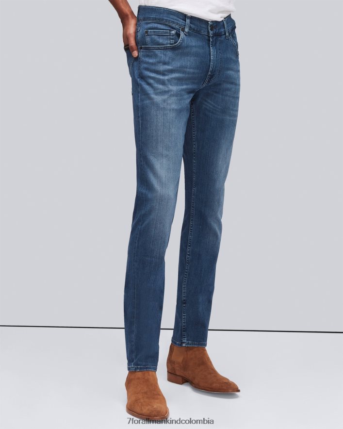 vestir 7 for All Mankind Performance Plus Slimmy de lujo en azul medio JBNRD533