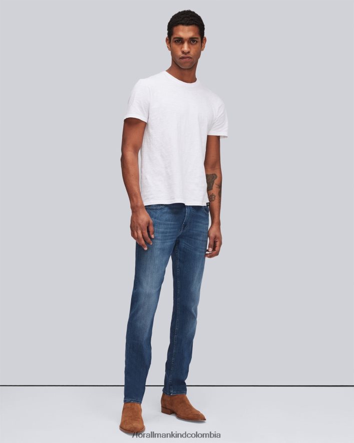 vestir 7 for All Mankind Performance Plus Slimmy de lujo en azul medio JBNRD533